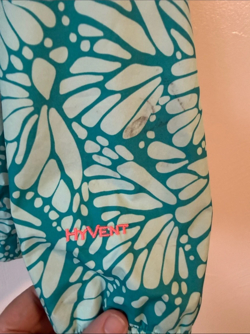 Girls North Face Rain Jacket Size Small Butterfly Print